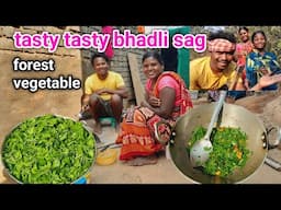 tasty badali sag,forest vegetable cooking, odisha rural village life