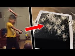 Kid SHOOTS Dad’s iPad after RAGING in Geometry Dash..