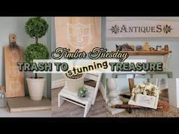 TRASH TO STUNNING TREASURE DECOR IDEAS!~Timber Tuesday DIYS~Thrift Store Makeovers