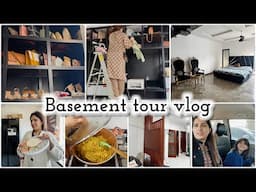 Basement tour vlog | walking closet cleaning | home tour of Natasha waqas