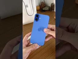 Unboxing do novo iPhone 16 Plus na cor Ultramarine que ganhei da Apple 🩵💙💜 #iphone16plus