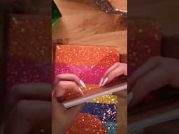 ASMR tapping glitter notebook