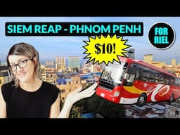 Siem Reap - Phnom Penh bus $10! Bargain $35 Phnom Penh hotel! Travel Cambodia 2025 #forriel