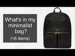 What's in my minimalist everyday bag (and coat pockets) - 16 items || Minimalism for beginners