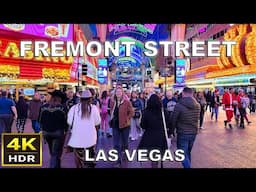 [4K HDR] Fremont Street Las Vegas Walking Tour | December 2024