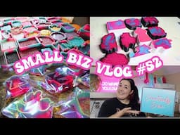 Small Business Vlog #52/ WORK WITH ME / Packaging Orders, Restocking Car Freshies + Shirts ,Giveaway