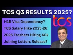 TCS Q3 Results! Salary Hike, H1B Visa, GenAI Training, Freshers Hiring 2025, TCS Joining Letter #tcs