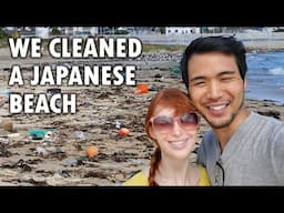 We cleaned a Japanese beach! #trashtag