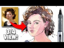 How To Sketch A Portrait In 3/4 View | Fundamentals For Beginners