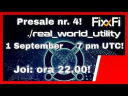 Update urias pentru Fixxfi, proiectul crypto de pe reteau Elrond Network + runda 4 de presale!