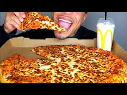 ASMR MCDONALD'S OREO MCFLURRY COSTCO PIZZA MUKBAN EATING SOUNDS NO TALKING