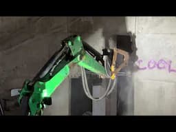 DEMOLITION INSIDE TIGHT SPACES USING BOBCAT E10 MINI EXCAVATOR AND HAMMER BREAKER