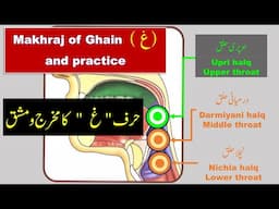 Pronunciation of letter ghain ( غ ) in Quran | Makhraj of Ghayn in Tajweed | Quran for beginners