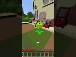 Plants Vs Zombies in Minecraft #minecraft #minecraftshorts