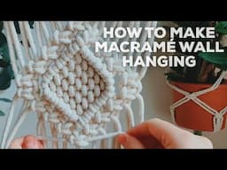 How to make macrame wall hanging || Mini boho macrame tutorial | time lapse | DIY