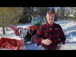 793 I Love The Rumble of the Diesel. Blowing and Blading Snow. Kubota  LX2610 Tractor.  4K