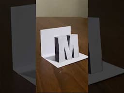 Easy 3d drawing letter M