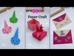 7 Easy Mini Paper craft Ideas / very Easy paper craft / miniature craft / Origami Craft