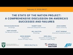 The State of the Nation Project: A comprehensive discussion on America’s successes and failures