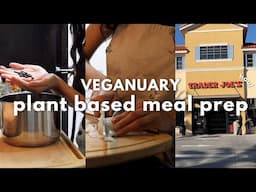 ✨🌱 Realistic Plant Based Meal Prep for Veganuary, What's in my fridge, Trader Joe's Haul, & tips 🌱