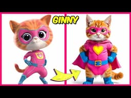 🐱SuperKitties Movie🎬Characters in Real Life🔥+ Their Favorite Drinks, Snacks & More! | Ginny 🦸‍♂️✨