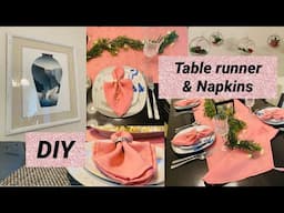 DIY Table runner, Table Napkins and Tassels in15 minutes | SPECIAL EVENTS Dining Table decor, how to