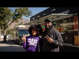 Actress, New York Times bestselling author, Tabitha Brown joins Vurger Guyz to hand out vegan meals!