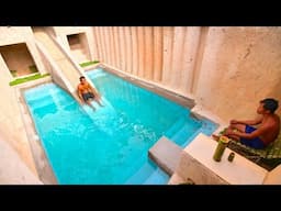 I Build Underground Tunnel Water Slide Park Into Swimming Pool house