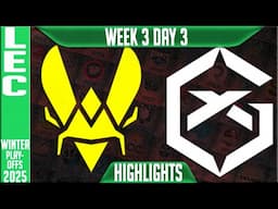 VIT vs GX Highlights | LEC Winter Playoffs BO1 W3D3 2025 | Team Vitality vs GiantX