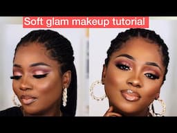 Soft Glam makeup tutorial  | summer makeup | silent makeup #darkskinmakeup