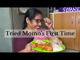 Mom Tried Momo’s First Time || Daily Vlogging Challenge Day 8/10 || #vibevithvidhya