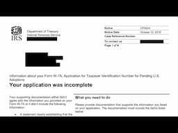 How to understand your CP562A Notice (IRS is requesting additional information on your Form W-7A)