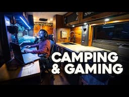 Vanlife Camping in Forest & Playing Horror Games