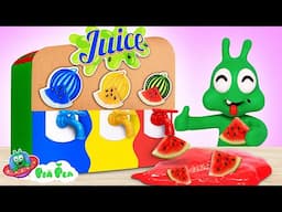 Pea Pea Has Fun with Colorful Watermelon Machine - Funny Cartoon for Kids