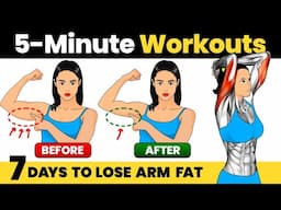 5 Minute Simple FLABBY ARMS Workout 💪 ANYONE CAN DO IT 7 DAYS