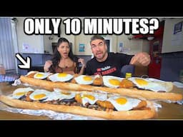 ATTEMPTING THE BIGGEST BREAKFAST SANDWICH CHALLENGE | Joel Hansen RAW