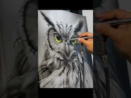 Great Horned Owl painting