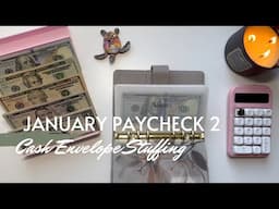 January 2025 Budget | Cash Envelope and Sinking Fund Stuffing | Paycheck 2 | 25 Year Old Budgeter