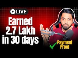 👍How I earned 2.7 Lakh in 30 days | Live Payment Proof | etagfree