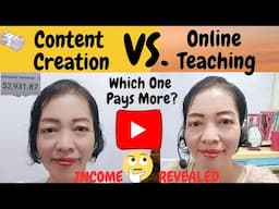 Content Creation VS Online Tutoring: Which Pays More?🤑