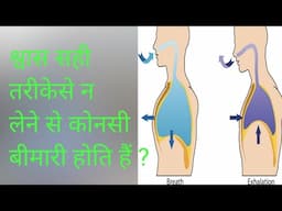 how to   take this right breathing (श्वास सही तरीकेसे न लेने से कोनसी बीमारी होति हैं ? )