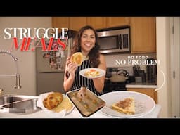 I Made 3 Recipes With JUST Sugar, Flour, Eggs, Peanut Butter, & Milk 🥄 | Struggle Meal Challenge Ep1