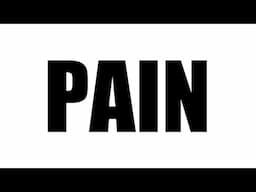 Pain - why we feel it, and what can be done