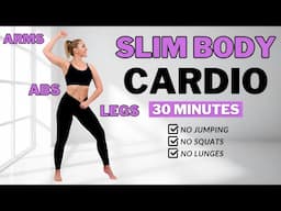 🔥Burn Arm + Leg + Belly Fat🔥30 Min Aerobics Workout🔥All Standing🔥No Squats/ No Lunges🔥No Repeat🔥