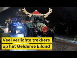 Verlichte trekkertocht op het Gelderse Eiland