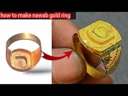 Nawabi Gold Ring Making|How To Make 22k Gold Ring|Gold Jewellery Making - Nadia Jewellery