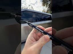 Fixing Cybertruck window with a marker