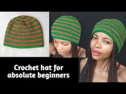 Crochet beanie tutorial for beginners / Crochet winter hat.  #crochethat #crochetbeanie