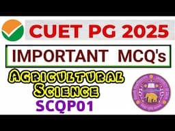 Agricultural Science (SCQP01) New Syllabus And Exam Pattern | Complete Information 😱🔥#cuet  📚