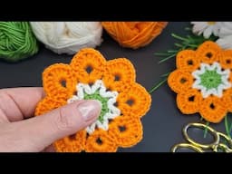 Magnificent easy crochet knitting motif making🧡Eays crochet knitting patterns